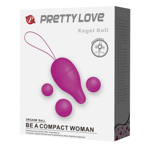 Лиловое вагинальное яйцо с утяжеляющими шариками Kegel Ball фото 3