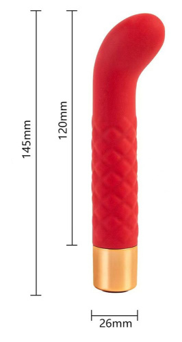 Красный вибратор для G-точки - 14,5 см. фото 2