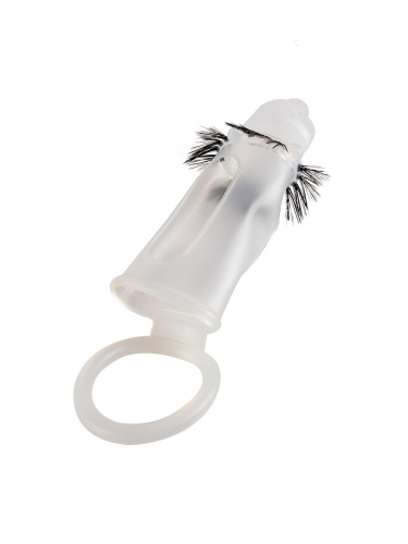 Эластичная насадка на пенис с подхватом мошонки и стимулирующими «ресничками» фото 6 Эластичная насадка на пенис с подхватом мошонки и стимулирующими «ресничками» фото 6