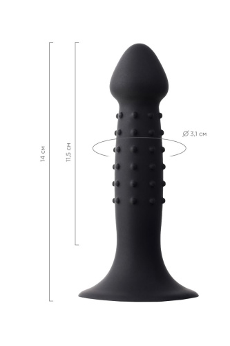 Черный анальный фаллоимитатор Spikn - 14 см. фото 10