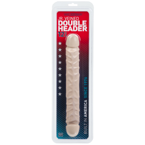 Фаллоимитатор двухсторонний Jr. Veined Double Header 12  - 30,5 см. фото 3