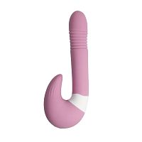 Розовый вибростимулятор зоны G 2-в-1