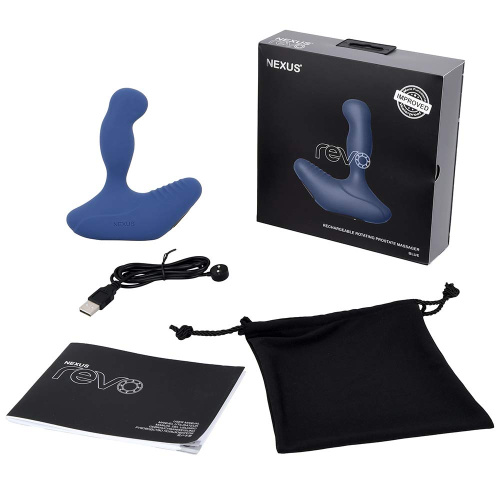 Синий вибромассажер простаты NEXUS REVO 2.0 с вращающейся головкой фото 3