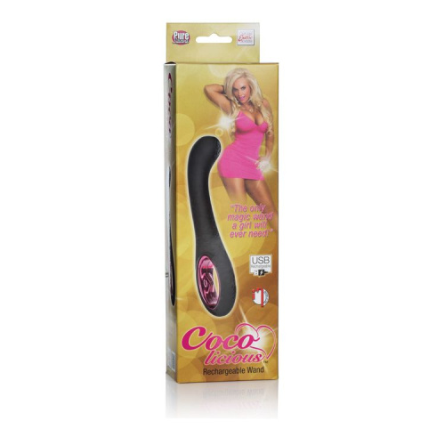 Чёрный стимулятор G-точки Coco licious Rechargeable Wand - 21,5 см. фото 4 Чёрный стимулятор G-точки Coco licious Rechargeable Wand - 21,5 см. фото 4
