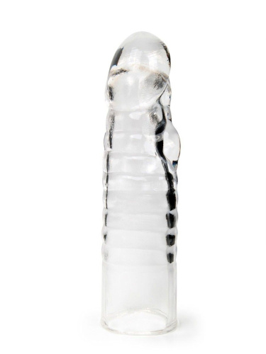 Прозрачная закрытая насадка на член - 15 см. Прозрачная закрытая насадка на член - 15 см.