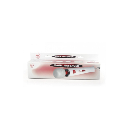 Белый проводной жезловый вибратор Magic Massager фото 3