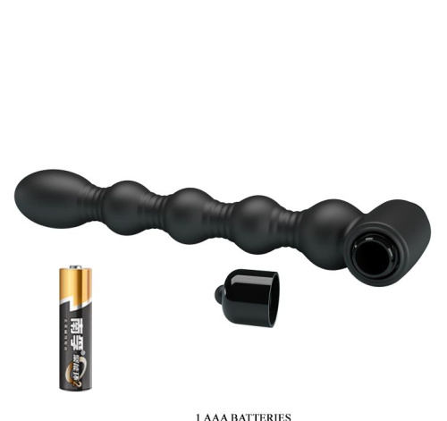 Черный анальный вибромассажер Lynn - 18,2 см. фото 6