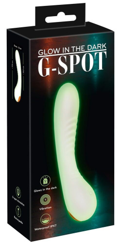 Люминесцентный вибратор для точки G Glow in the dark G-Spot - 17,9 см. фото 2