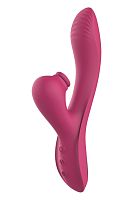 Розовый вибратор-кролик Dual G-Spot Vibe - 22,5 см.