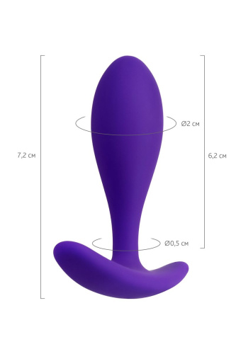Фиолетовая удлиненная анальная втулка  - 7,2 см. фото 8