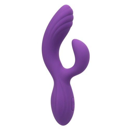 Фиолетовый вибромассажер-кролик Stella Liquid Silicone “C” Curve - 19 см. фото 8