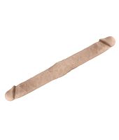 Телесный двусторонний фаллоимитатор Knock-Knock - 38,5 см.