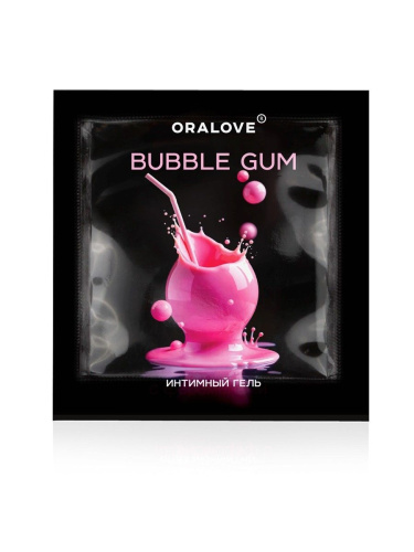 Саше съедобной оральной смазки OraLove с ароматом бабл-гам - 3 гр.