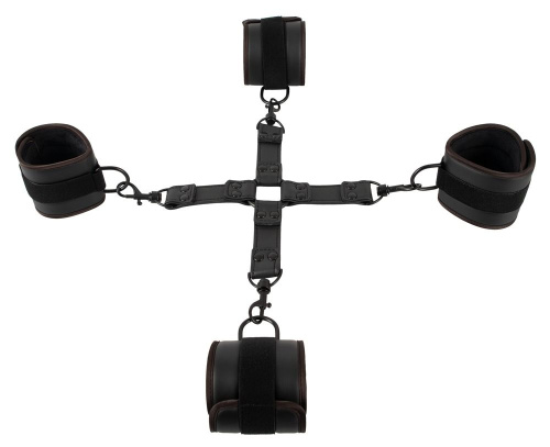 Черный набор крестовой фиксации Bondage Set фото 3