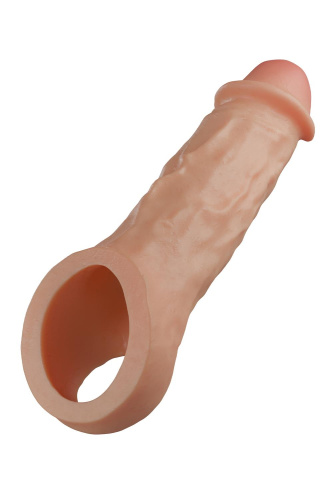 Телесная насадка-удлинитель Intrepid 9.25 Inch Realistic Penis Extender Sleeve - 23,5 см. фото 5