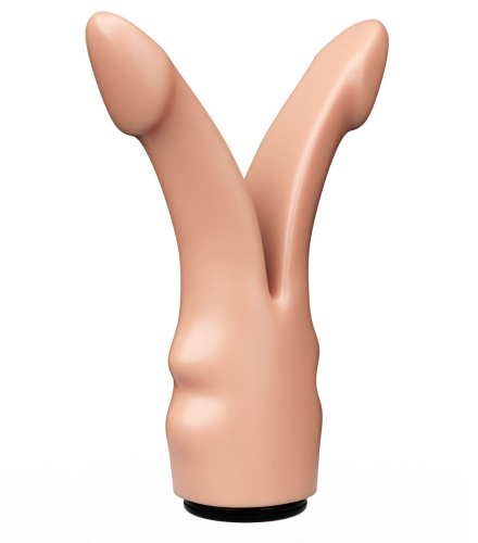 Телесная сплит-насадка харнесс - 16,5 см. Телесная сплит-насадка харнесс - 16,5 см.