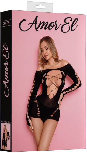 Соблазнительная мини-сорочка с имитацией шнуровки на груди фото 5