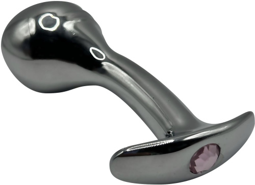 Изогнутая алюминиевая анальная пробка для ношения - 9 см. фото 2 Изогнутая алюминиевая анальная пробка для ношения - 9 см. фото 2