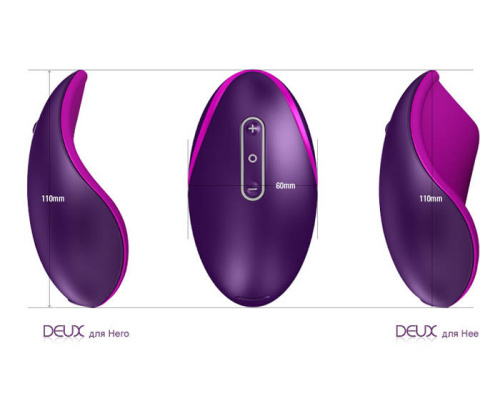 Фиолетовый вибратор для пары 2 в 1 ZINI DEUX фото 6