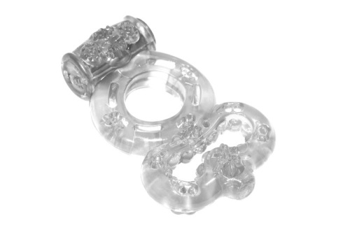 Прозрачное эрекционное кольцо Rings Treadle с подхватом фото 2