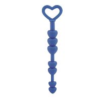 Синие анальные бусы Lia Love Beads - 17,8 см.