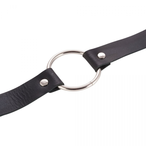 Черный поводок и чокер с кольцом Rada фото 7