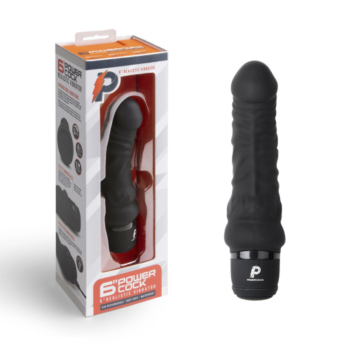 Черный вибратор-реалистик 6 Realistic Vibrator - 17 см. Черный вибратор-реалистик 6 Realistic Vibrator - 17 см.