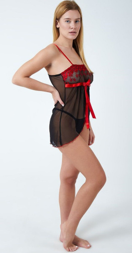 Нежная сорочка с атласной лентой под грудью и феромонами фото 3