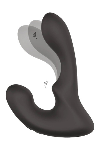 Чёрный массажер простаты с 2 моторами Booty Rocker Чёрный массажер простаты с 2 моторами Booty Rocker