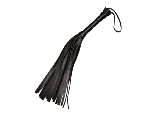Чёрная кожаная плеть с 17 хвостами - 40 см. фото 2