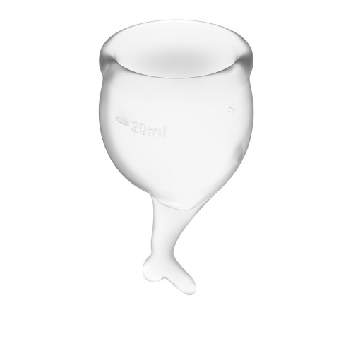 Набор прозрачных менструальных чаш Feel secure Menstrual Cup фото 2