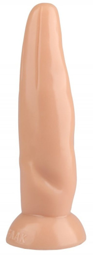 Телесная фигурная анальная втулка - 22,5 см. фото 3