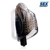 Дымчатый сквозной мастурбатор с вибрацией